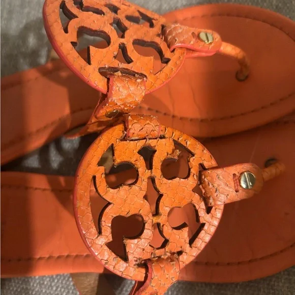 Tory Burch Vibrant Orange Sandals - Picture 5 of 6